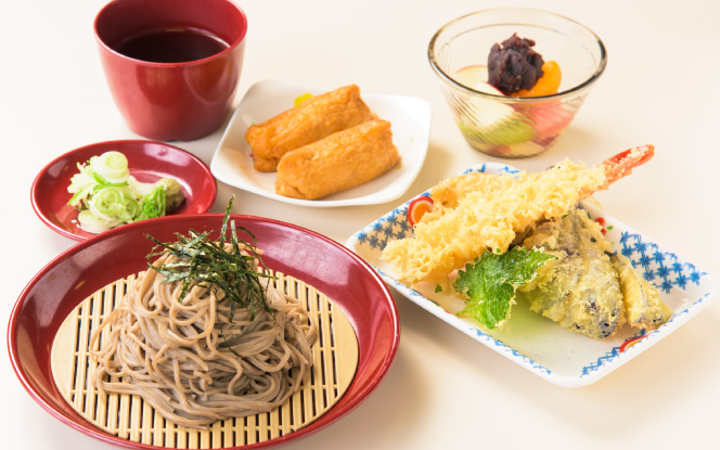 メニューの一例／天ぷらそば定食